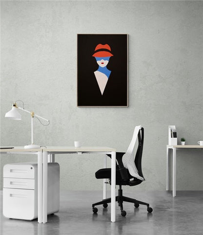 Kırmızı Şapkalı Kız Yağlı Boya Tablosu