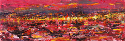 Kırmızının İstanbul Hâli Yağlı Boya Tablosu