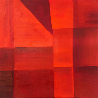 Kırmızının İzinde Yağlı Boya Tablosu