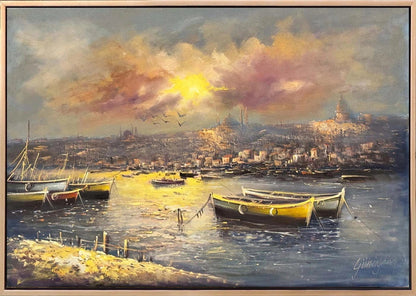 Kış Günü İstanbul Yağlı Boya Tablosu