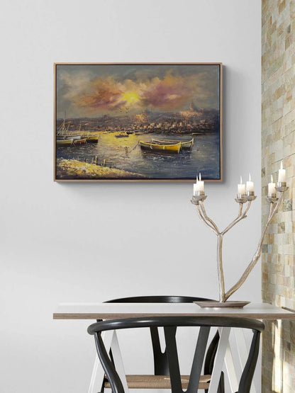 Kış Günü İstanbul Yağlı Boya Tablosu