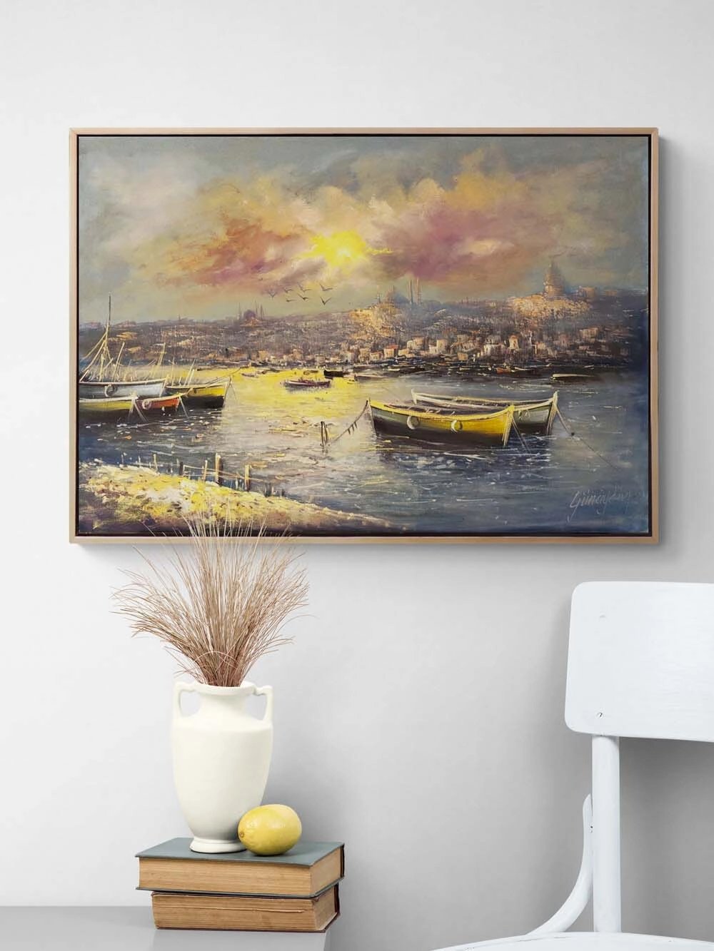 Kış Günü İstanbul Yağlı Boya Tablosu