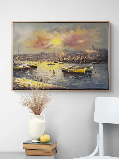 Kış Günü İstanbul Yağlı Boya Tablosu