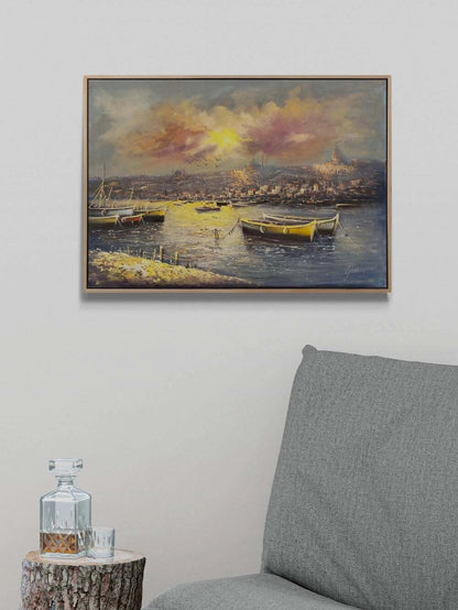 Kış Günü İstanbul Yağlı Boya Tablosu