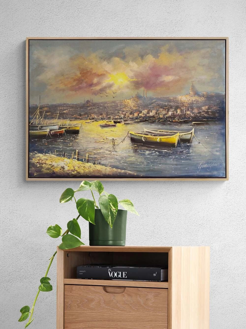 Kış Günü İstanbul Yağlı Boya Tablosu