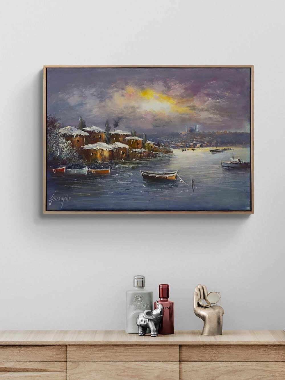 Kış İstanbul’u Yağlı Boya Tablosu