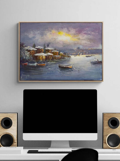 Kış İstanbul’u Yağlı Boya Tablosu