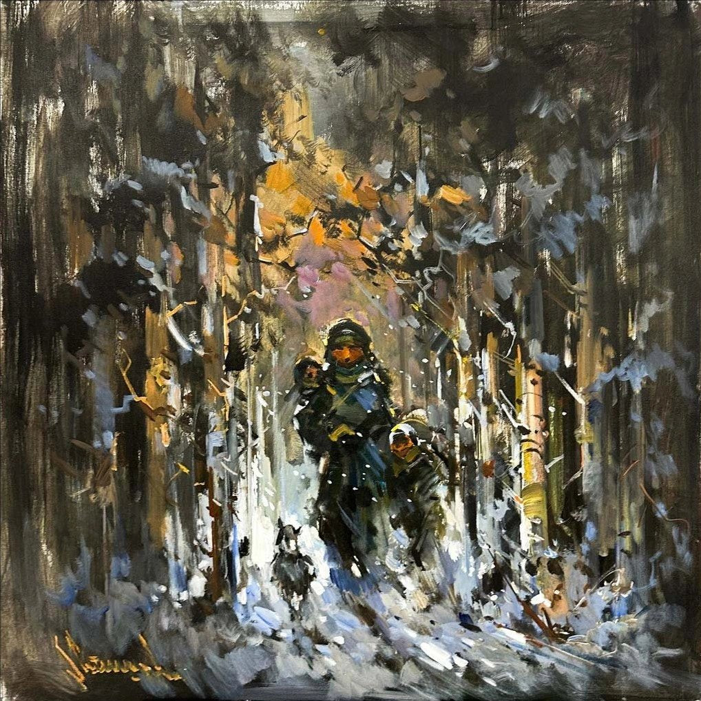 Kış Masalı Yağlı Boya Tablosu