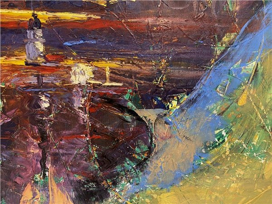 Kısa Bir Kare Yağlı Boya Tablosu