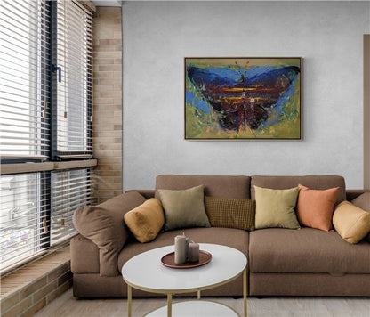 Kısa Bir Kare Yağlı Boya Tablosu