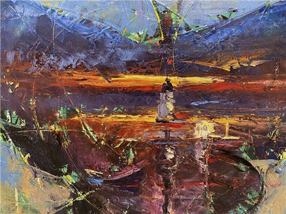 Kısa Bir Kare Yağlı Boya Tablosu