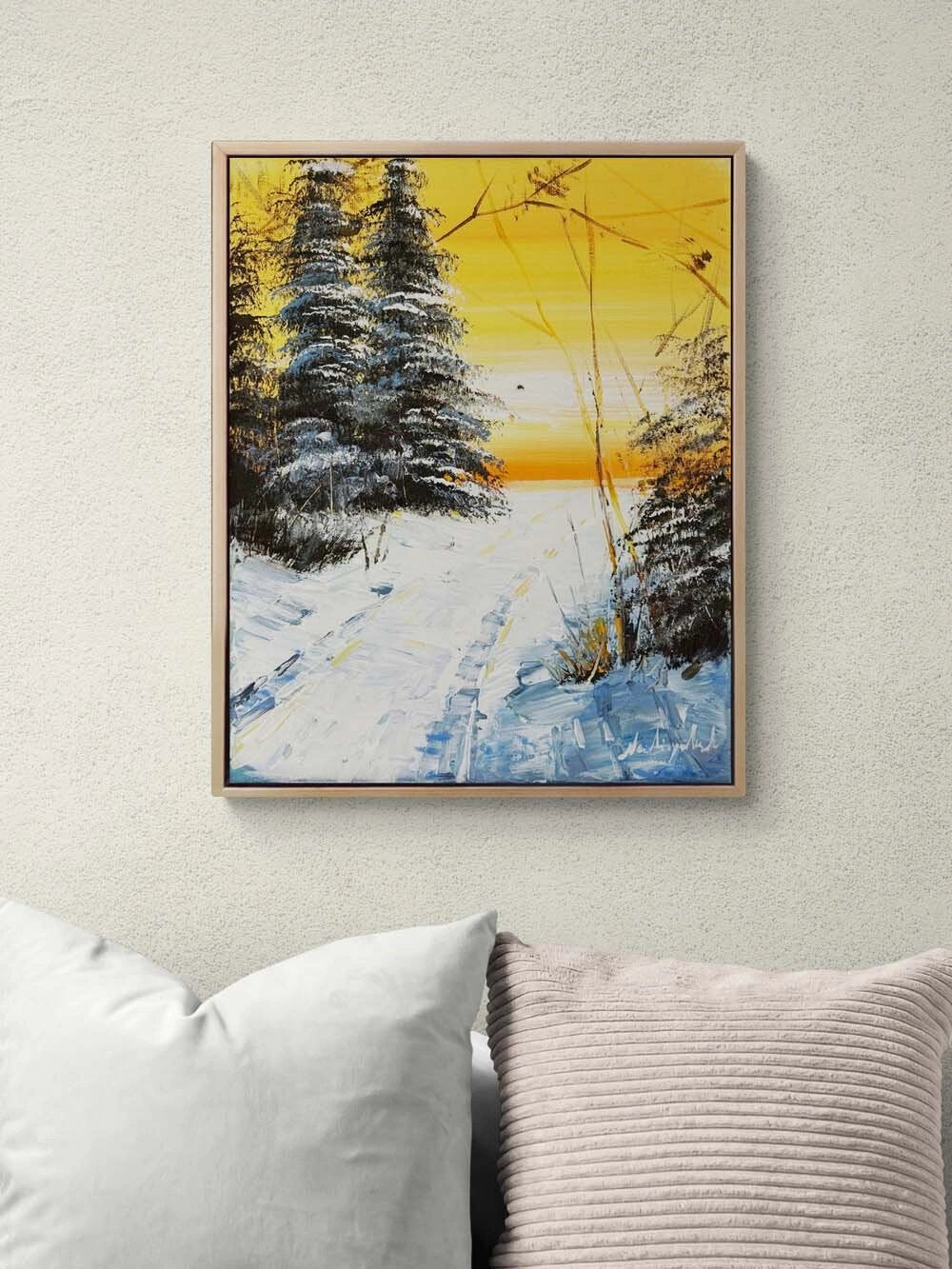 Kışın Hatırlattıkları Yağlı Boya Tablosu