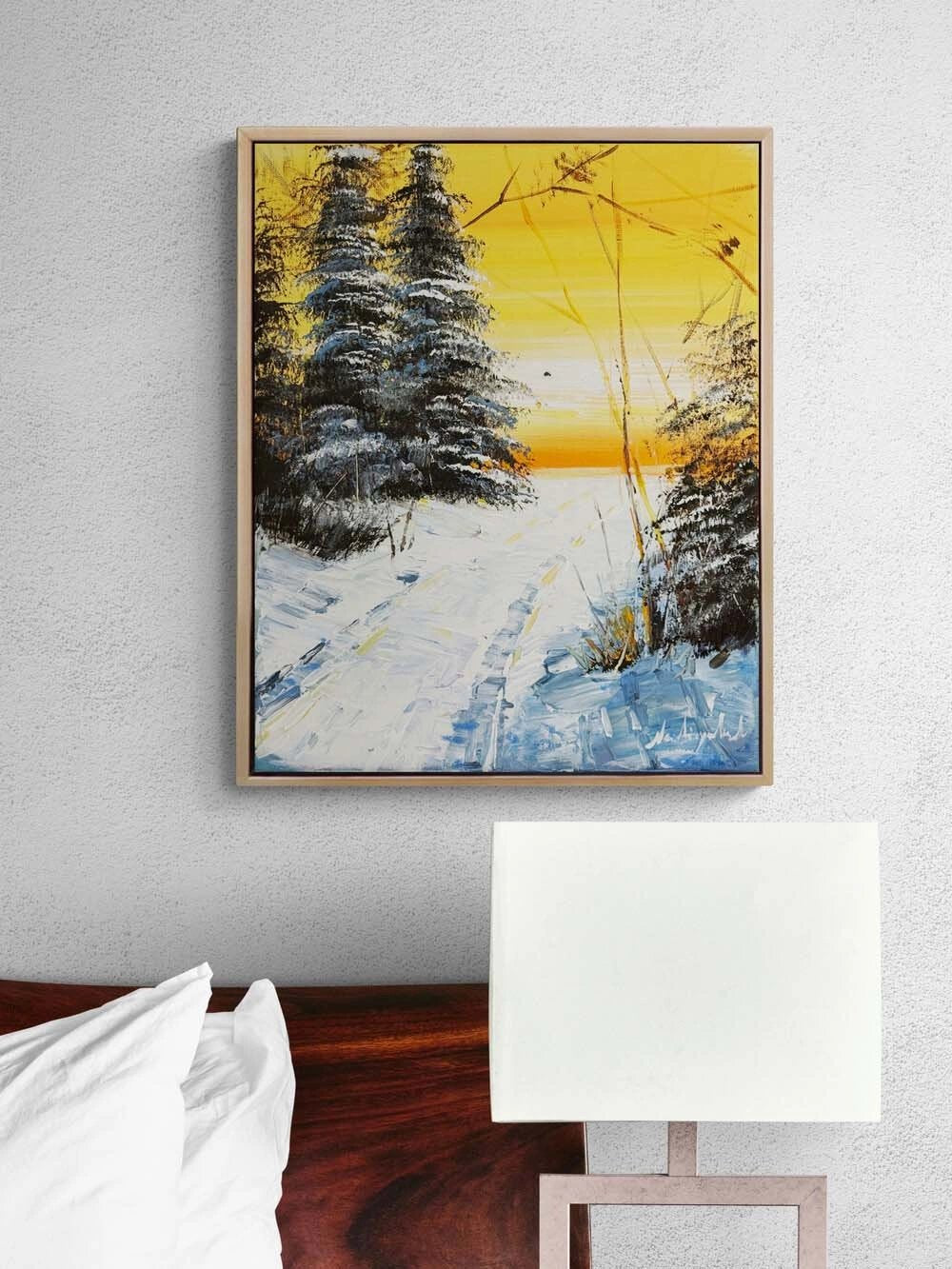 Kışın Hatırlattıkları Yağlı Boya Tablosu