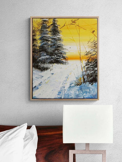 Kışın Hatırlattıkları Yağlı Boya Tablosu