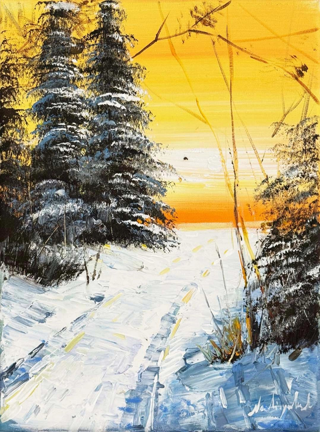 Kışın Hatırlattıkları Yağlı Boya Tablosu