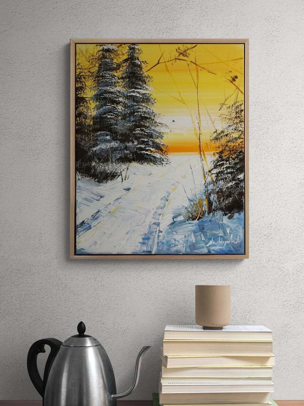 Kışın Hatırlattıkları Yağlı Boya Tablosu