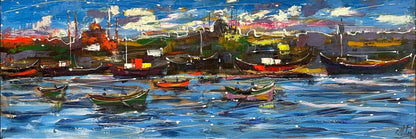 Kıyıya Vuran Düşler Yağlı Boya Tablosu