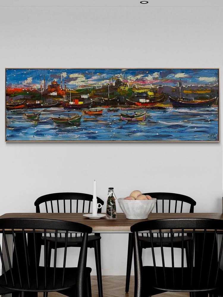 Kıyıya Vuran Düşler Yağlı Boya Tablosu