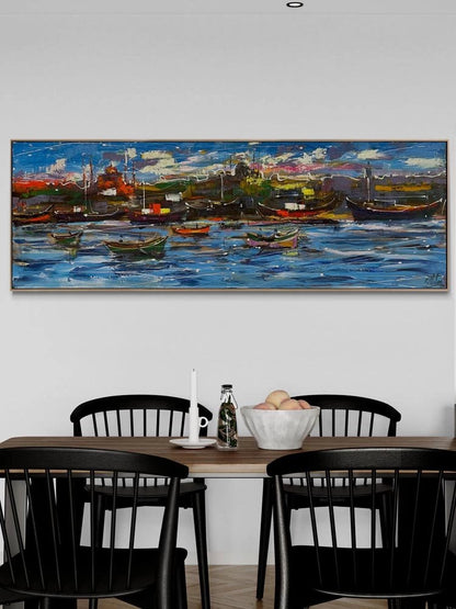 Kıyıya Vuran Düşler Yağlı Boya Tablosu