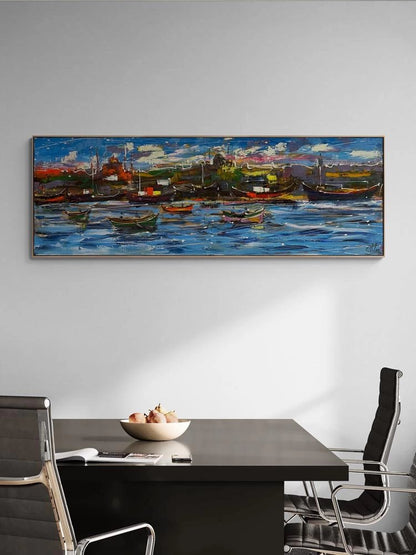 Kıyıya Vuran Düşler Yağlı Boya Tablosu