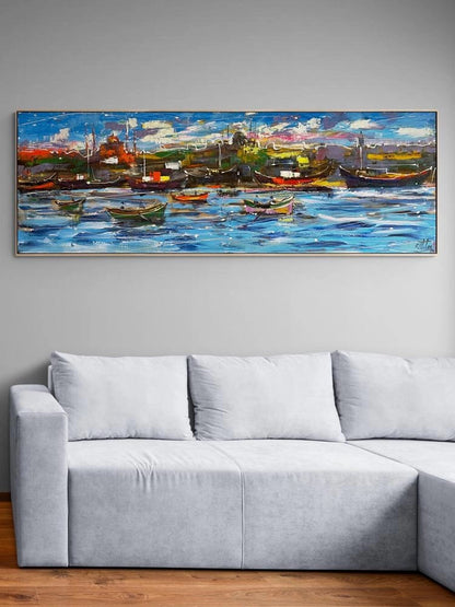 Kıyıya Vuran Düşler Yağlı Boya Tablosu