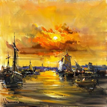 Kıyıya Vuran Hatıralar Yağlı Boya Tablosu