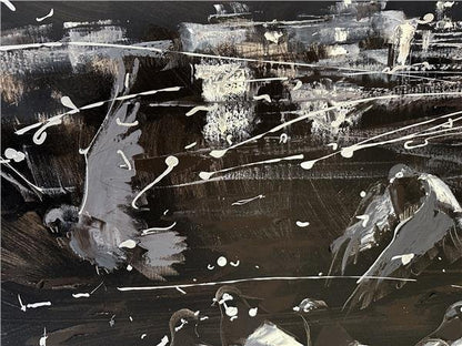 Siyah Beyaz Kız Kulesi Manzarası Yağlı Boya Tablosu