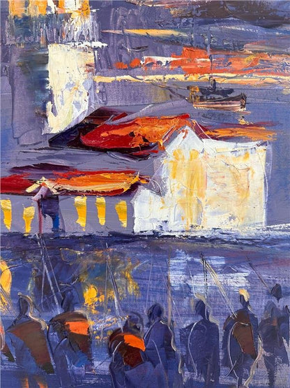 Kız Kulesi Senfonisi Yağlı Boya Tablosu