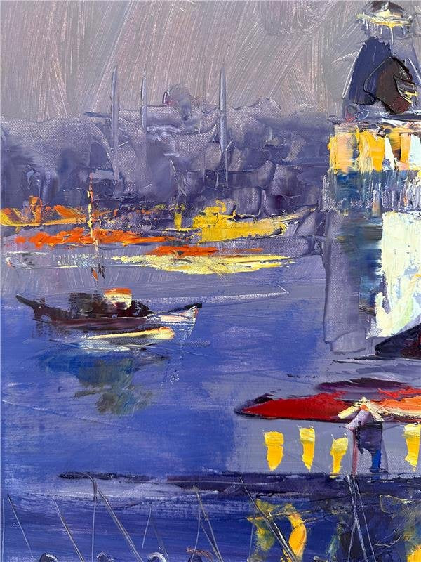 Kız Kulesi Senfonisi Yağlı Boya Tablosu