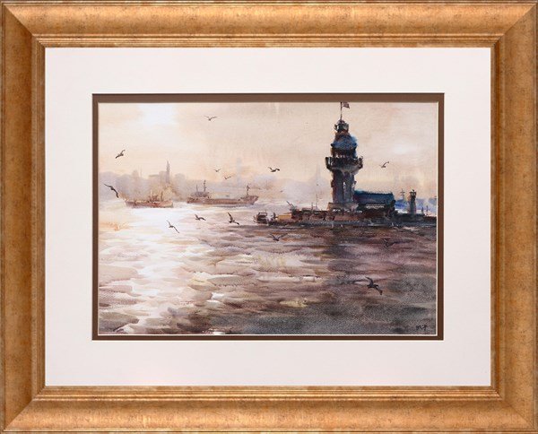 Kız Kulesi | Sulu Boya Tablo