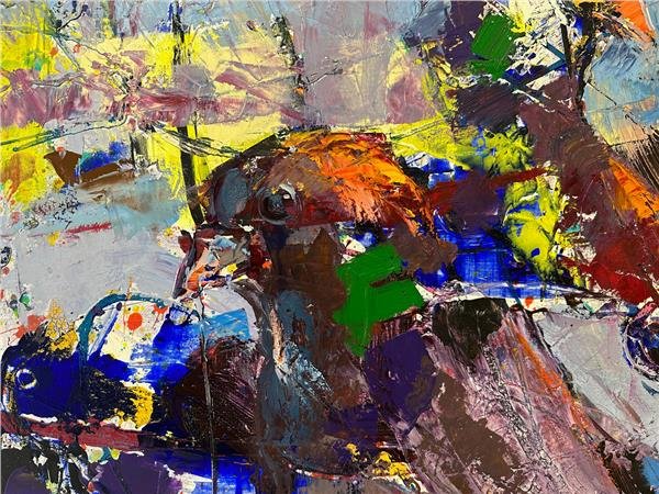 Kız Kulesi ve Güvercinler Yağlı Boya Tablosu