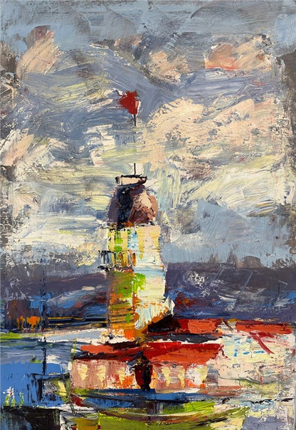 Sonsuz Mavi Masal Yağlı Boya Tablosu