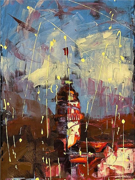 Kız Kulesi Efsanesi Yağlı Boya Tablosu