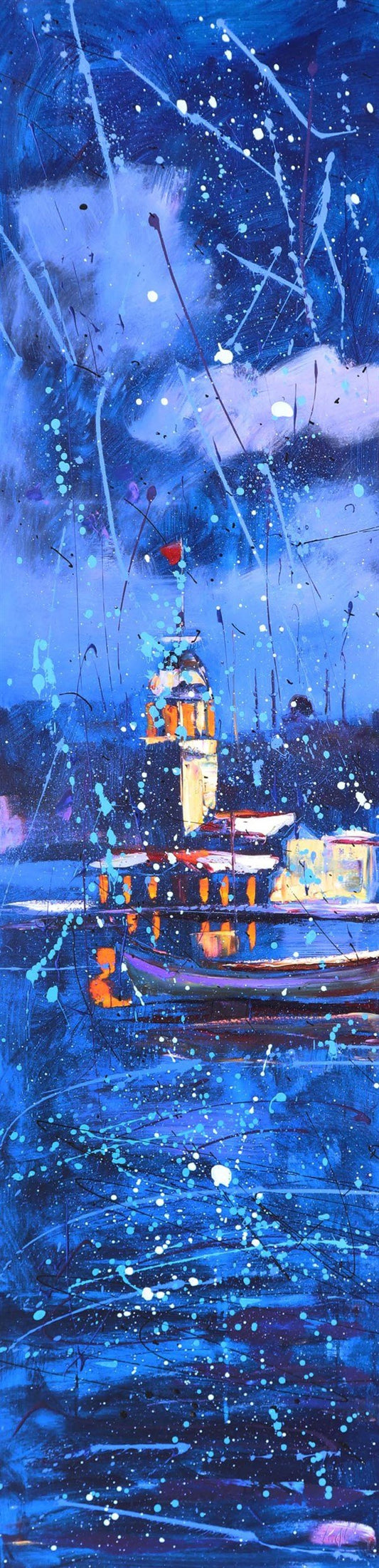 Kız Kulesi'nin Bakışı Yağlı Boya Tablosu