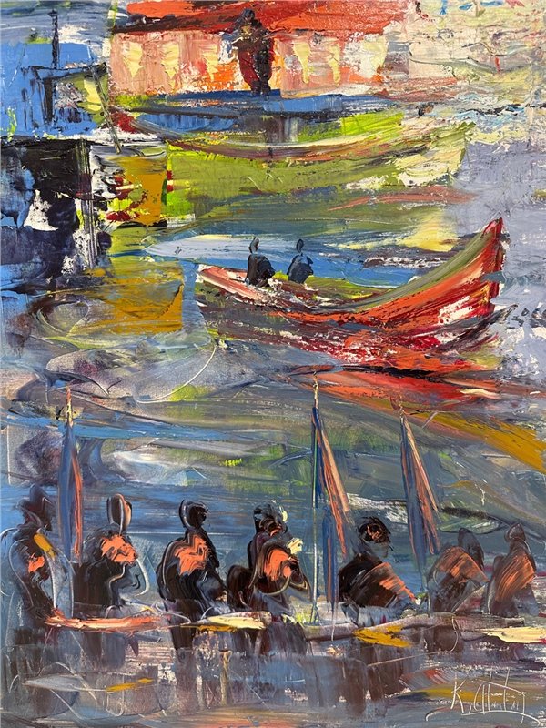 Sonsuz Mavi Masal Yağlı Boya Tablosu