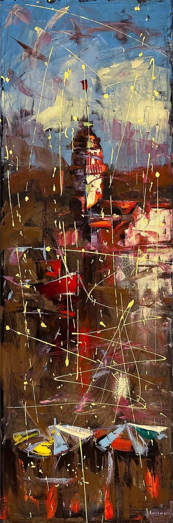 Kız Kulesi Efsanesi Yağlı Boya Tablosu