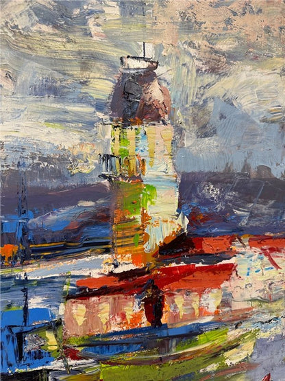 Sonsuz Mavi Masal Yağlı Boya Tablosu