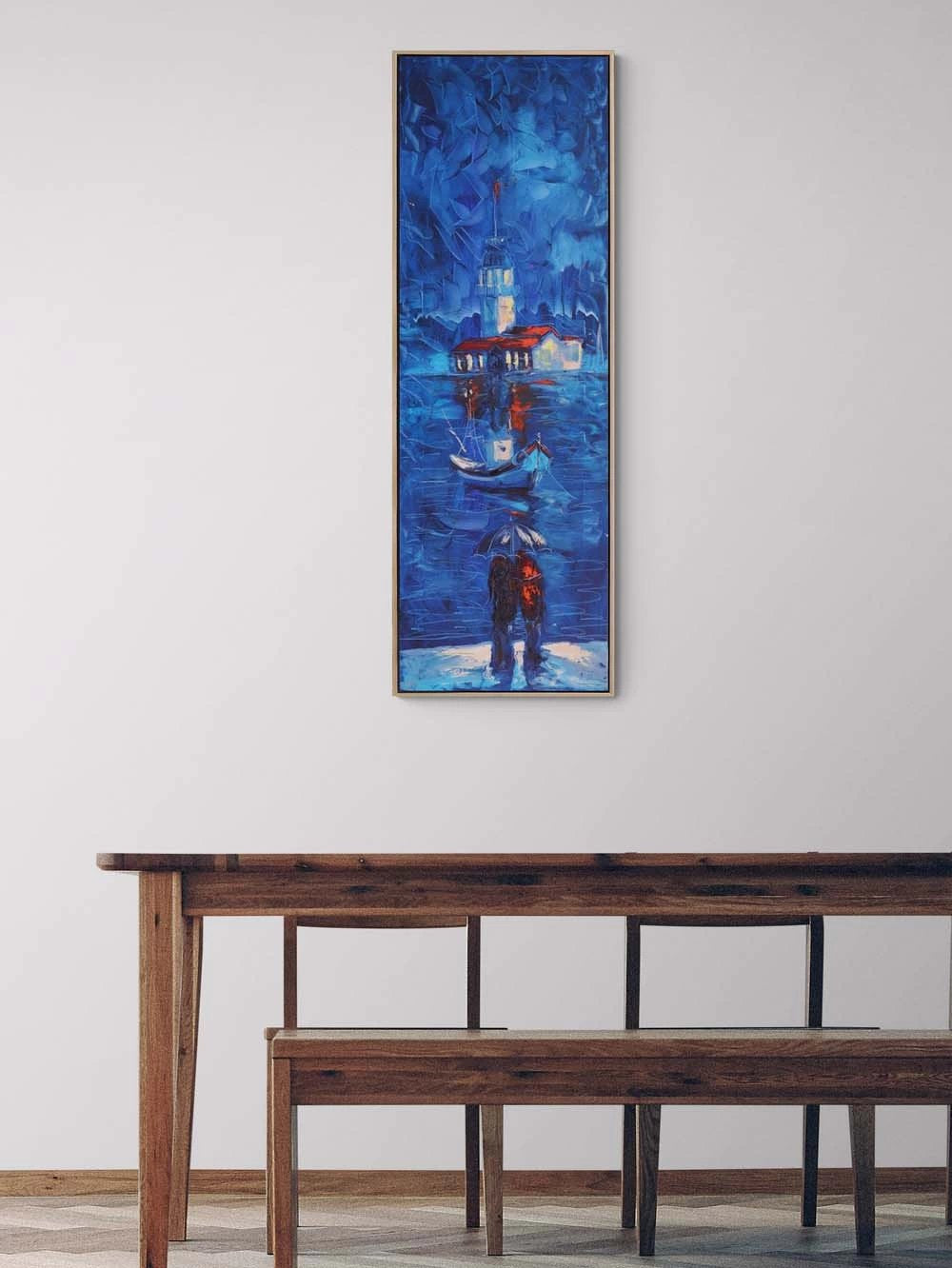 Kız Kulesinde Bekleyiş Yağlı Boya Tablosu