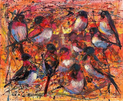 Kız Kulesinde Kanatlar Yağlı Boya Tablosu