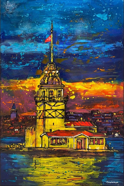 Kız Kulesi’nde Rüya Yağlı Boya Tablosu