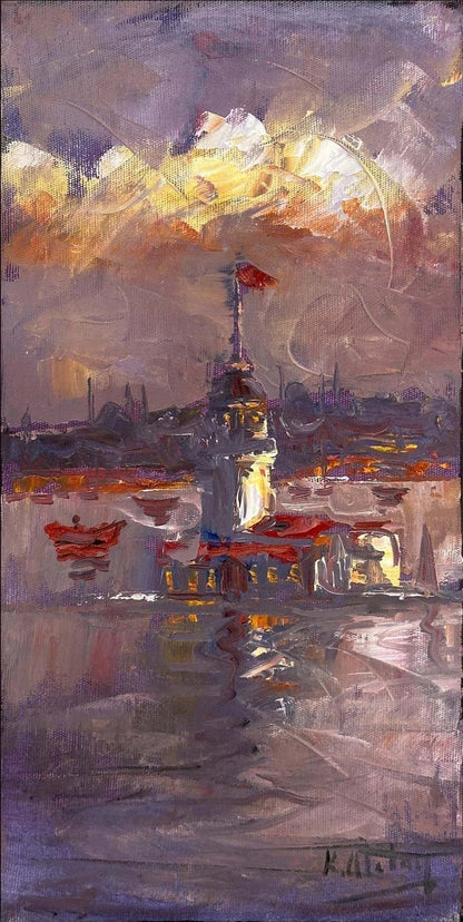 Kız Kulesi’nin Sırları Yağlı Boya Tablosu