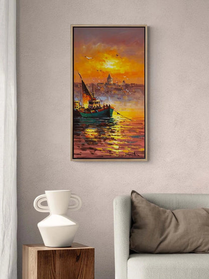 Kızıl Akşam Yağlı Boya Tablosu