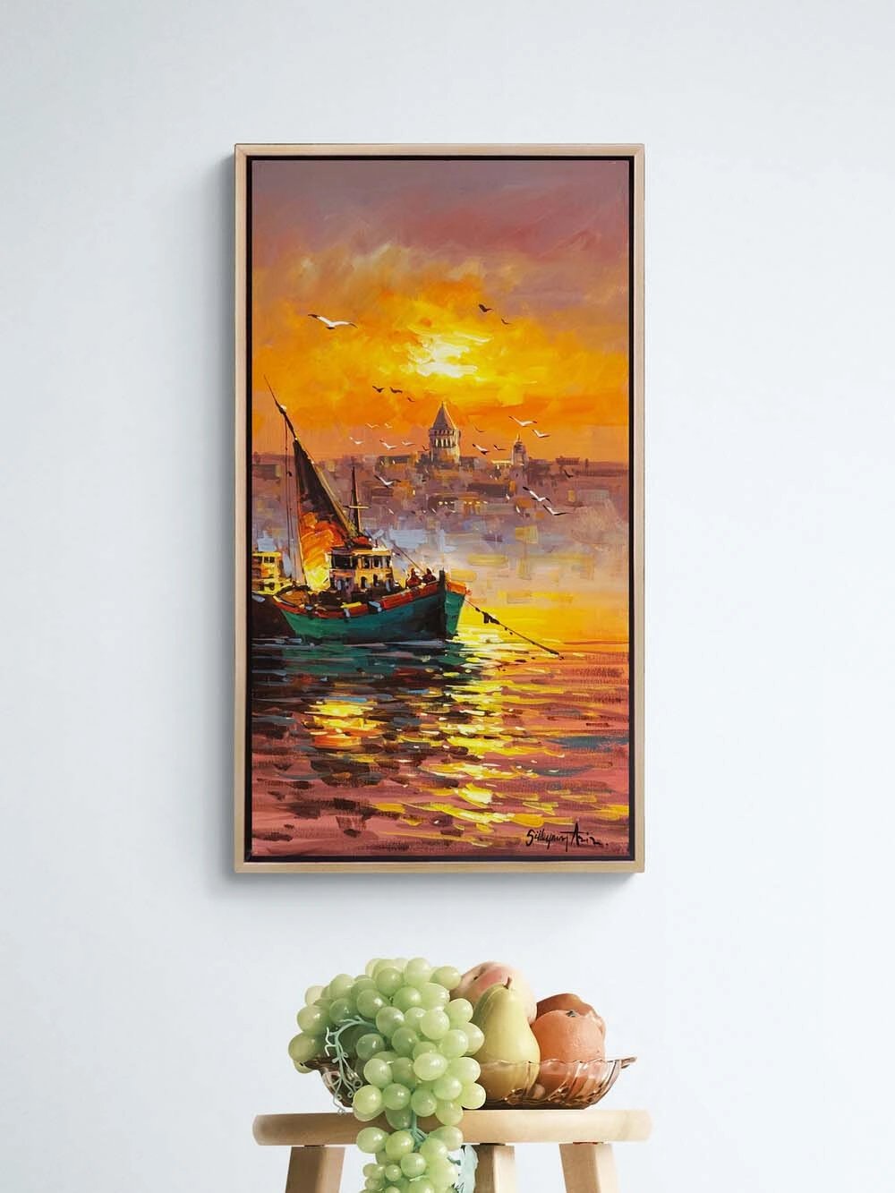 Kızıl Akşam Yağlı Boya Tablosu