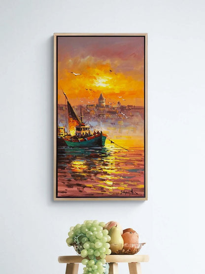 Kızıl Akşam Yağlı Boya Tablosu