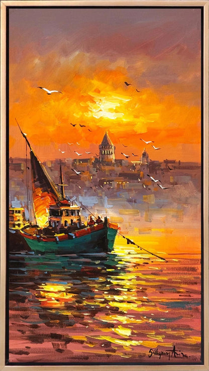 Kızıl Akşam Yağlı Boya Tablosu