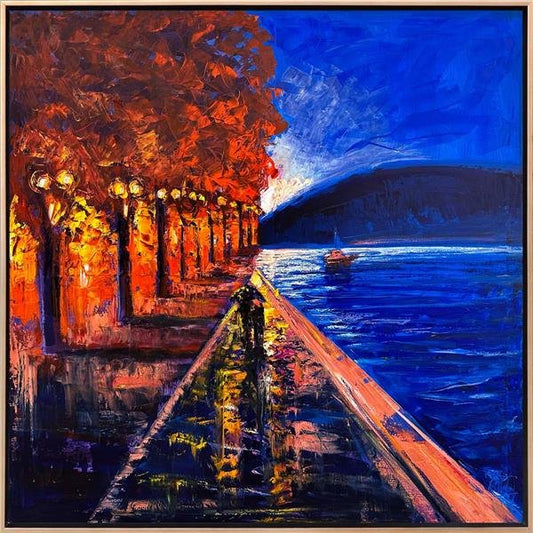 Kızıl Mavi Yağlı Boya Tablosu