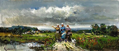 Köy Kadınları Yağlı Boya Tablosu