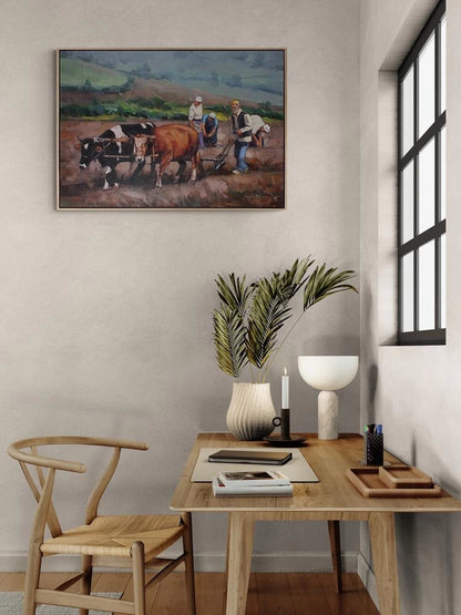 Köydeki Çiftçi Yağlı Boya Tablosu