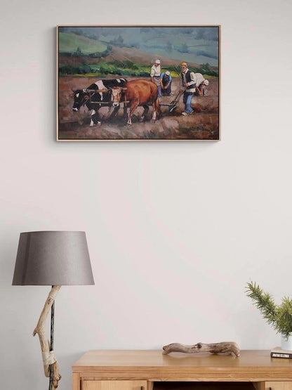 Köydeki Çiftçi Yağlı Boya Tablosu