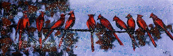 Kral Kuşları Yağlı Boya Tablosu